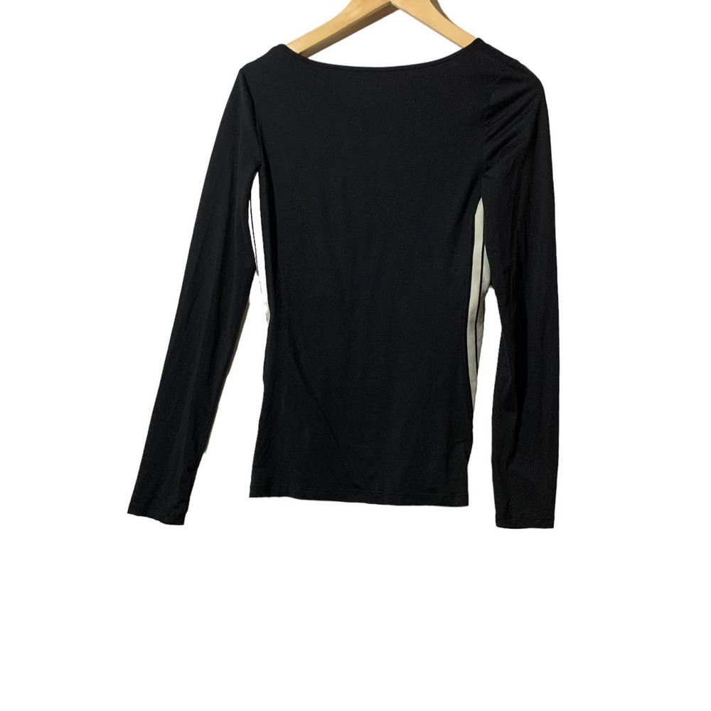 Derek Lam 10C x Athleta Black Striped Long Sleeve Top Small - Picture 3 of 4